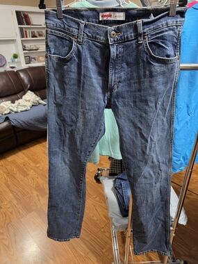 Wrangler Men's Dark Blue Bootcut Jeans